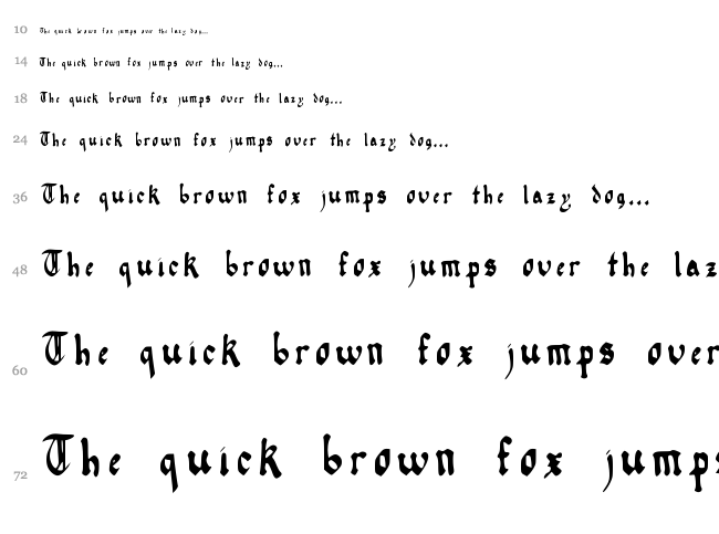 Quadrata Preciosa font waterfall